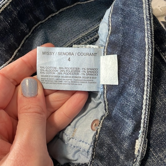 Nine West skinny cigarette leg distressed denim - Picture 6 of 7